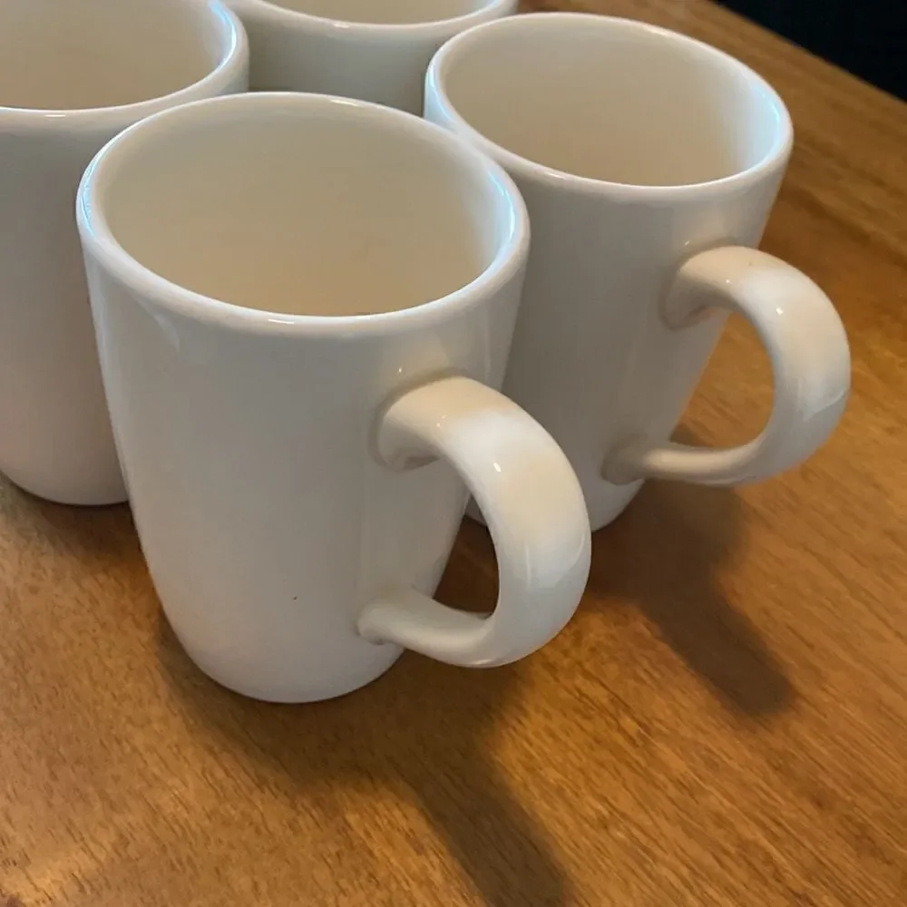 Pier 1 Essential Colours  Cream Chunky Mugs (4)